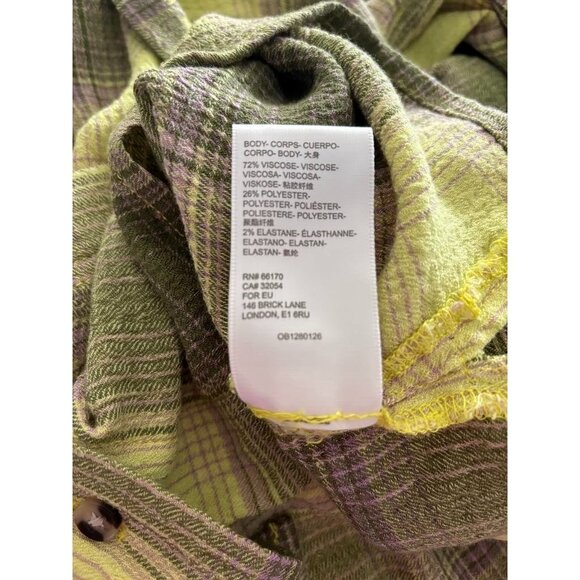 BDG Urban Outfitters Button Up Lou Shirt Size Small Oversized Slouchy Plaid - Picture 9 of 9